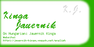 kinga jauernik business card